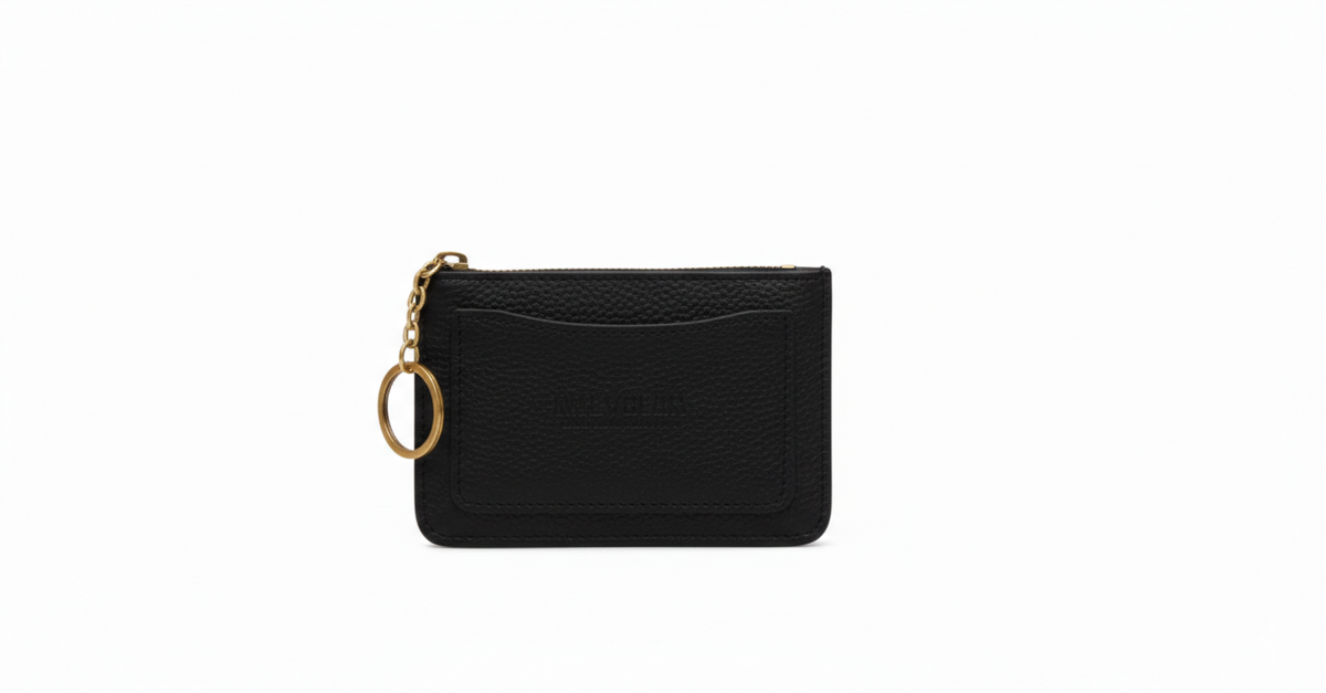 Victoria ID Card Case | Black Leather Wallet – R. Riveter