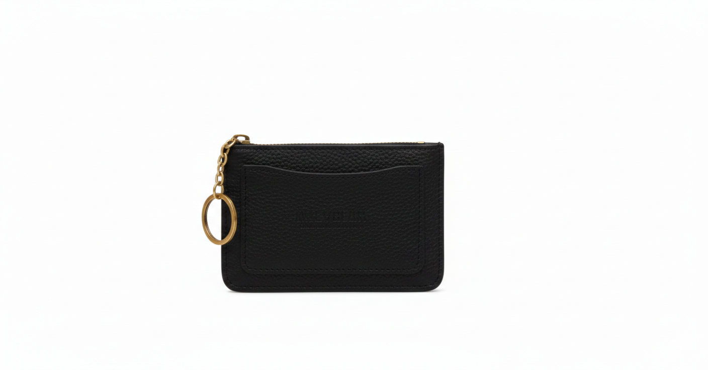 Victoria ID Card Case | Black Leather Wallet