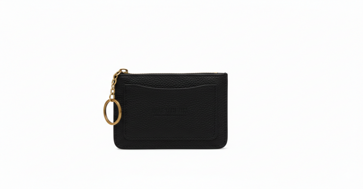 Victoria ID Card Case | Black Leather Wallet