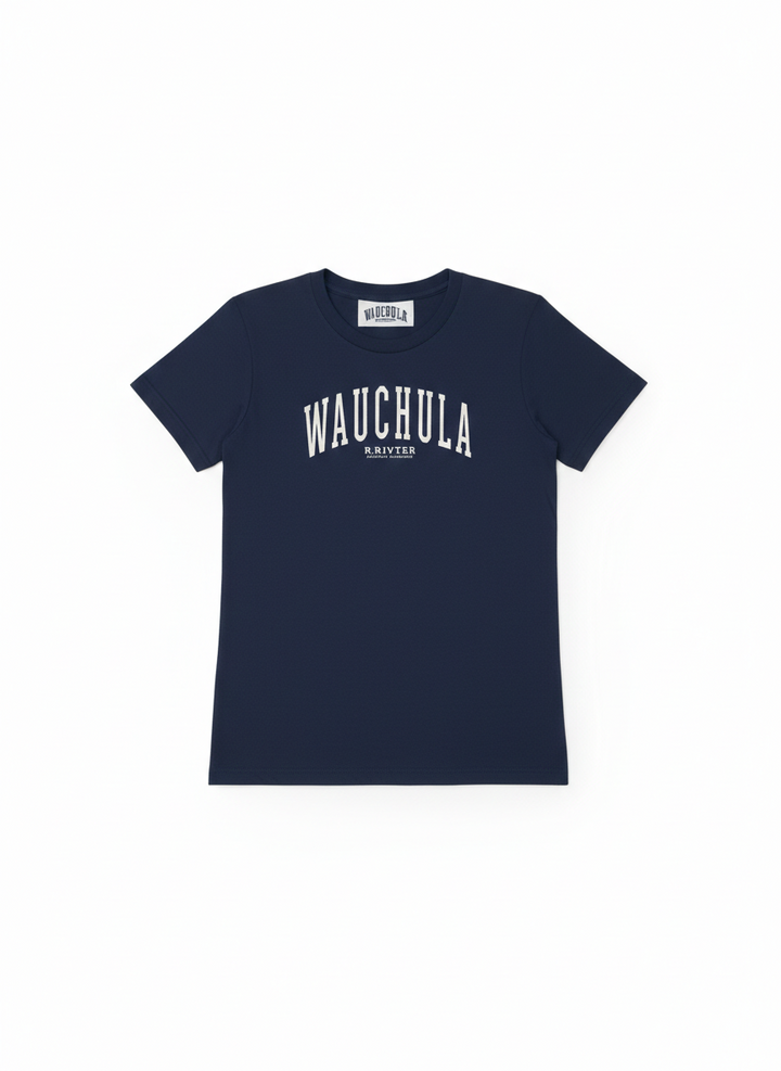 T Shirt | Wacuhula Graphic Name Navy Small