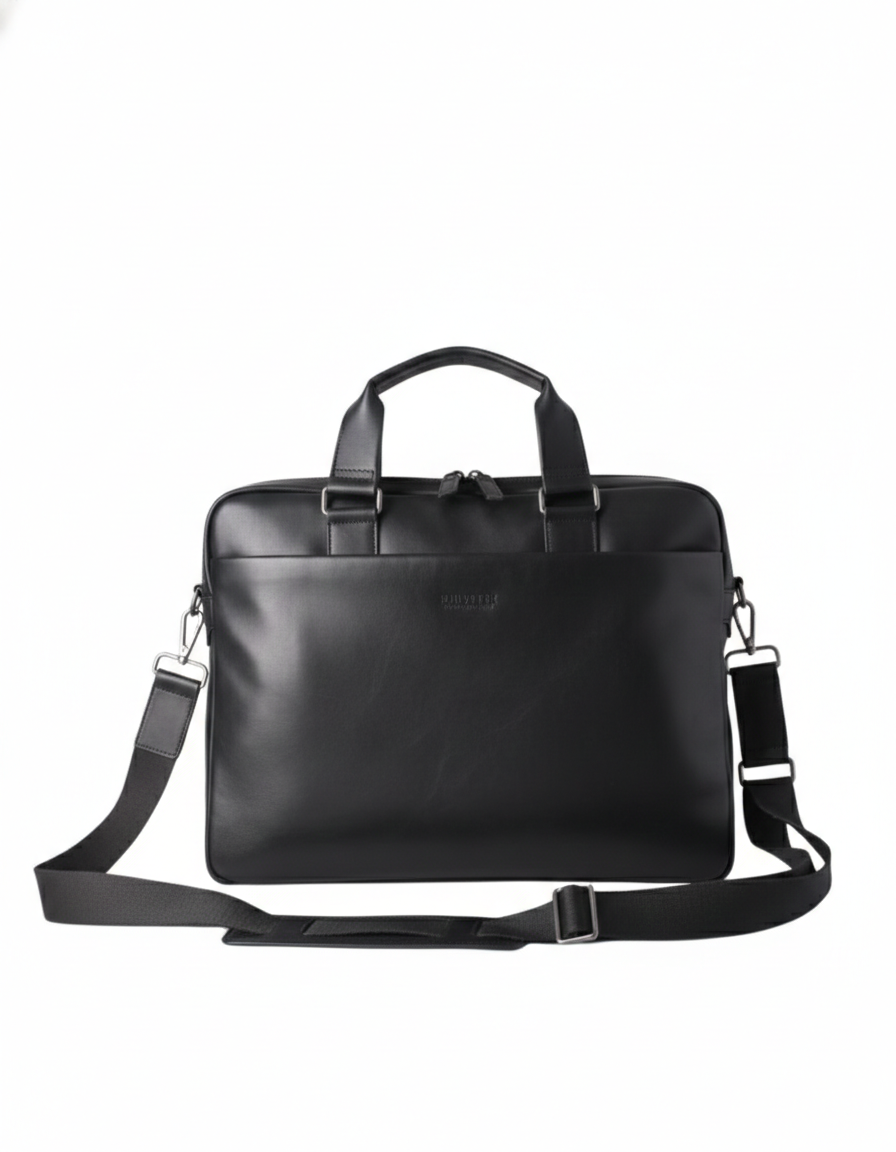 Normandy Men's Briefcase | Black Leather – R. Riveter