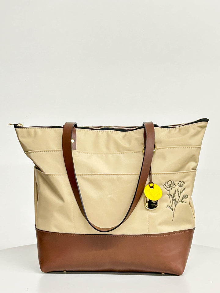 Harriet | Special Edition Poppy Khaki Nylon + Brown Leather