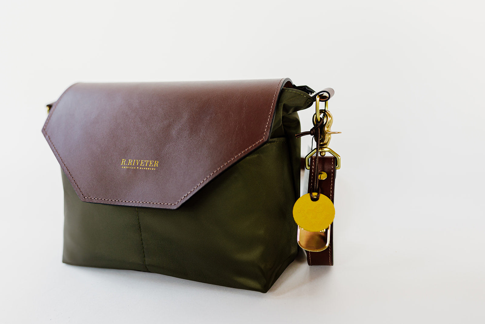 ショップレビュー ランキング Nylon Fatigue | Hobby + Riveter R. – Leather Brown ボディバッグ・ウエストポーチ