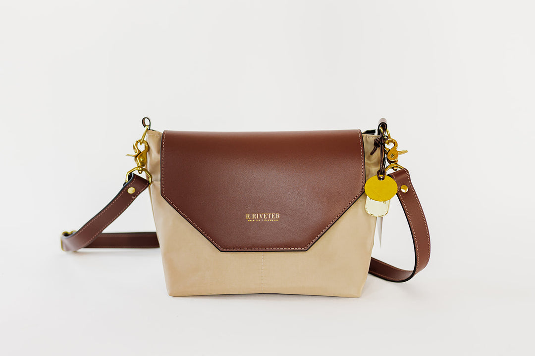 Hobby | Khaki Nylon + Brown Leather