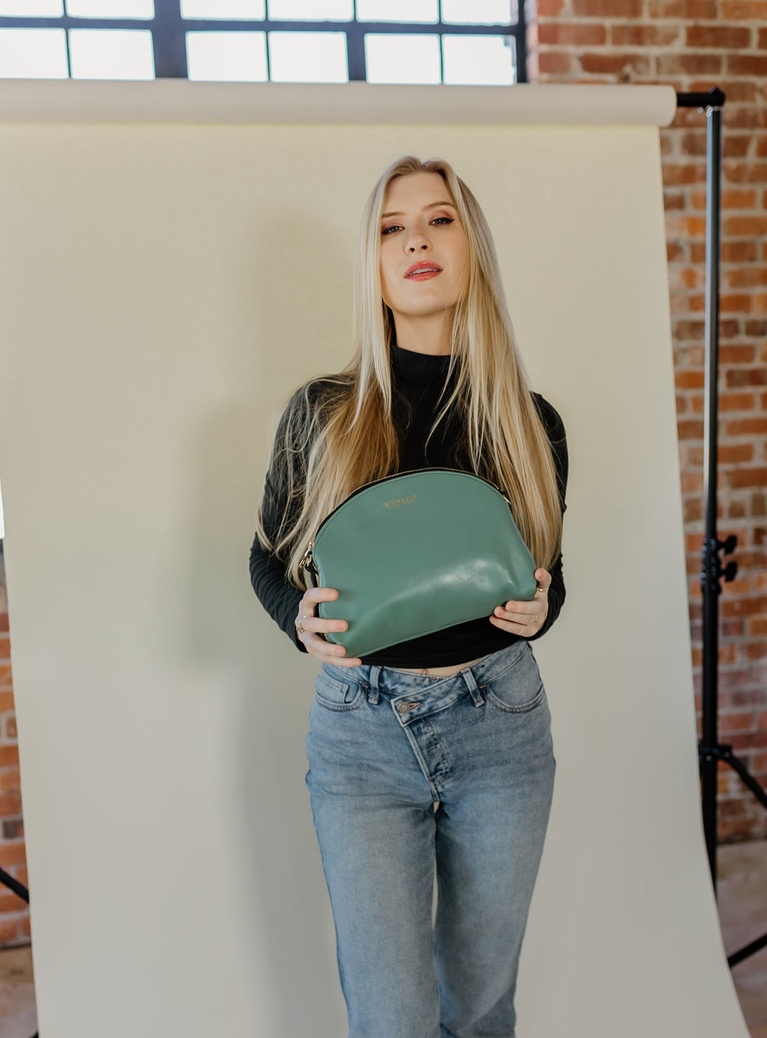 teal bag, green bag, leather handbag, crossbody bag