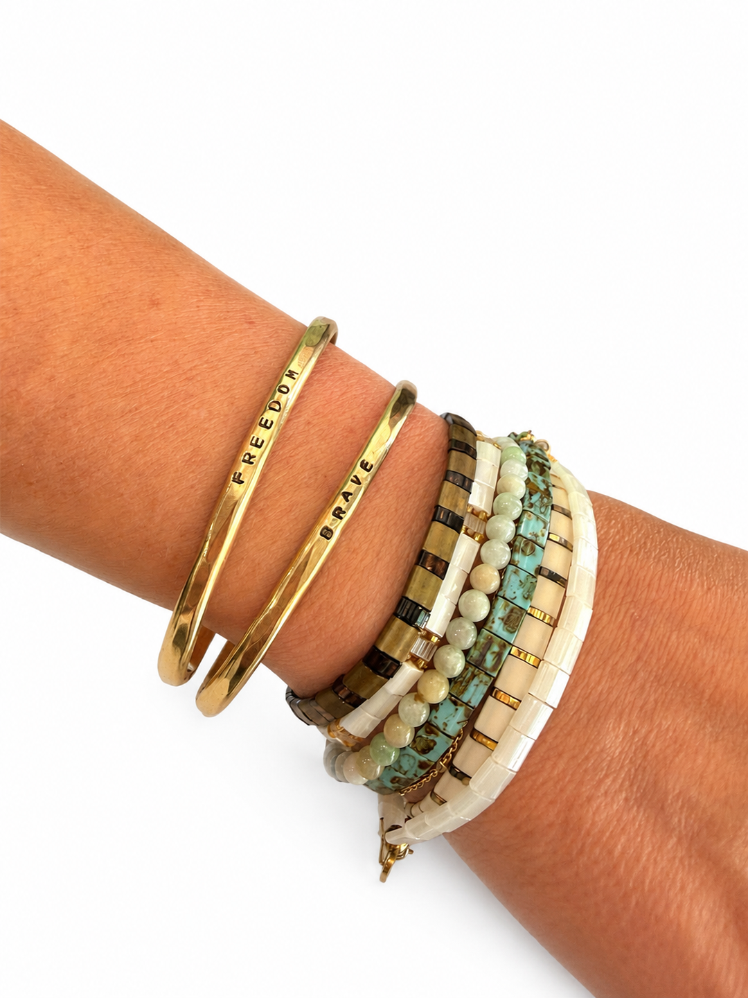 Brave | Brass Cuff Bracelet