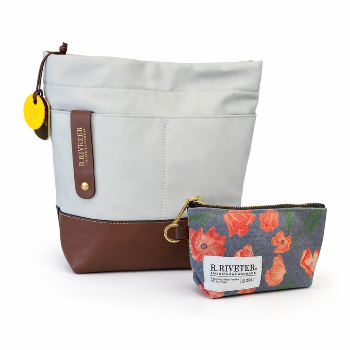 Betsy Bundle | Slate Nylon + Poppy canvas Mini Lucy