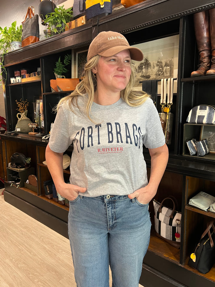 T Shirt | Vintage Grey Fort Bragg Name Crew