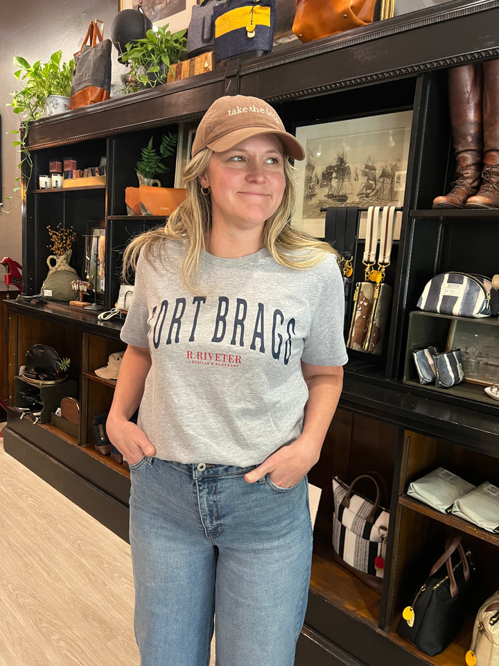 T Shirt | Vintage Grey Fort Bragg Name Crew