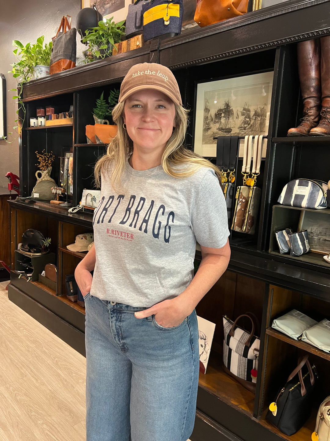 T Shirt | Vintage Grey Fort Bragg Name Crew