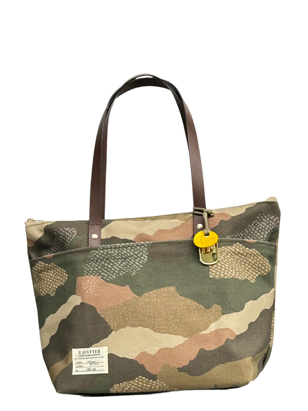S + D | Satchel| Artist Drive Camo + Brown Leather S&D