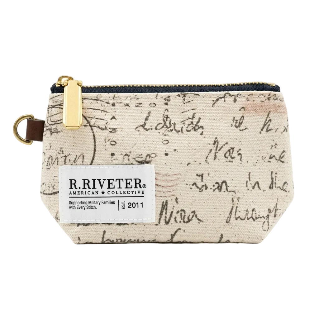 Lucy Mini Zipper Pouch | Canvas Letters to Home – R. Riveter