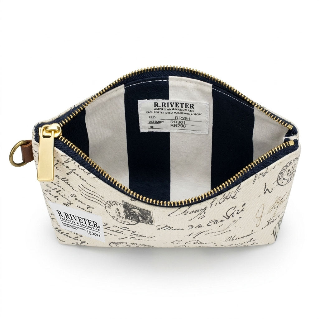Lucy Zipper Pouch | Canvas Letters to Home Print