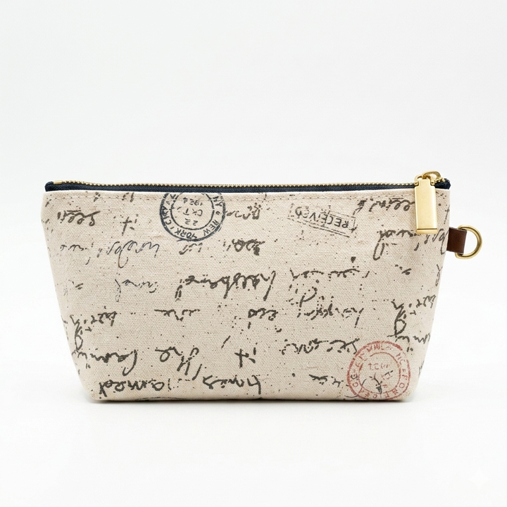 Lucy Zipper Pouch | Canvas Letters to Home Print