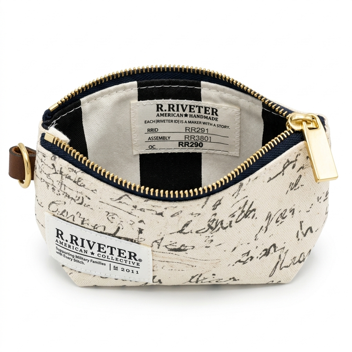 Lucy Mini Zipper Pouch | Canvas Letters to Home