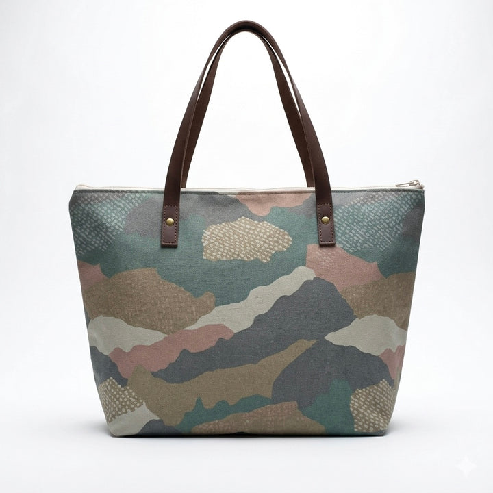 Ada Tote | Artist Drive Camo + Brown