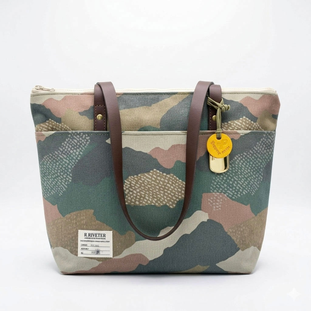 Ada Tote | Artist Drive Camo + Brown