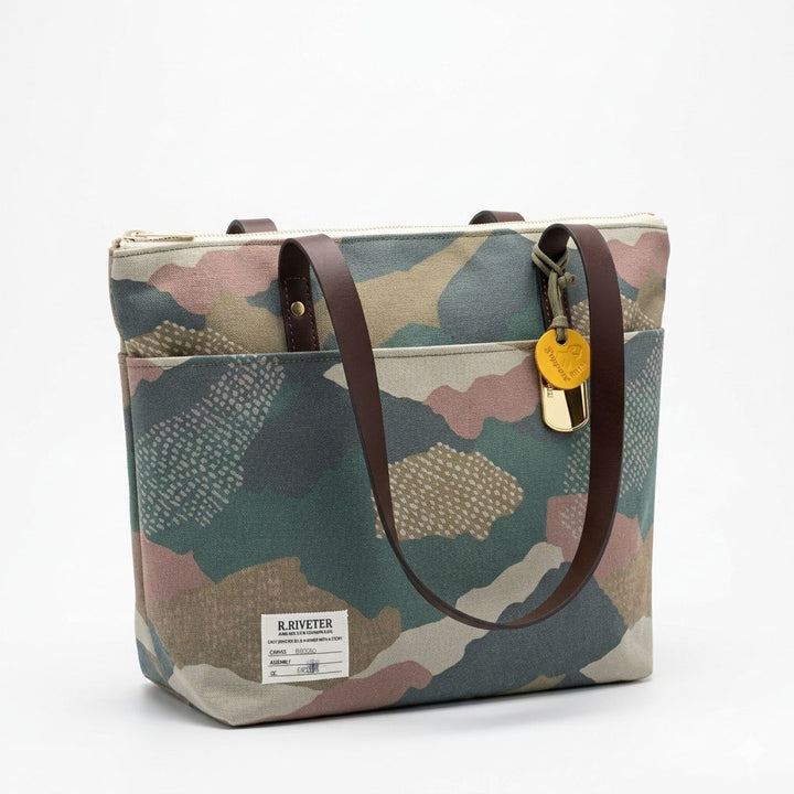 Ada Tote | Artist Drive Camo + Brown