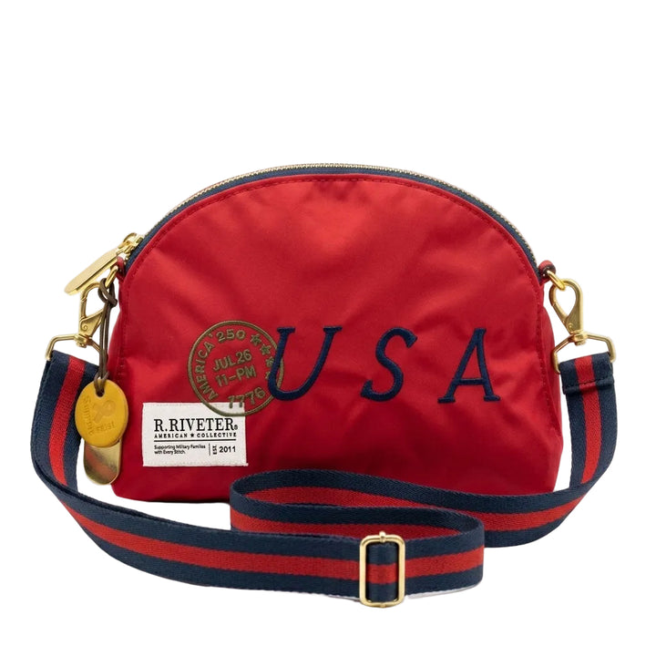 Hopper | USA 250 Red Nylon | Red & Navy Strap