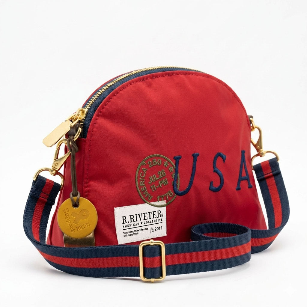 Hopper | USA 250 Red Nylon | Red & Navy Strap