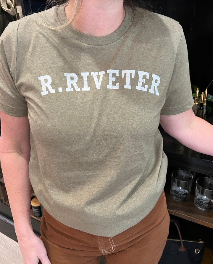 T Shirt | Vintatge Olive R Riveter
