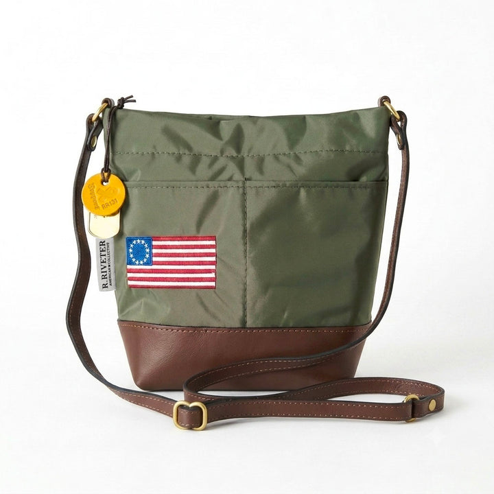 Betsy | USA 250 Fatigue Nylon + Brown Leather