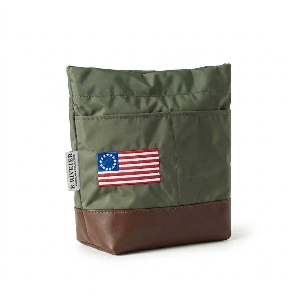 Betsy | USA 250 Fatigue Nylon + Brown Leather