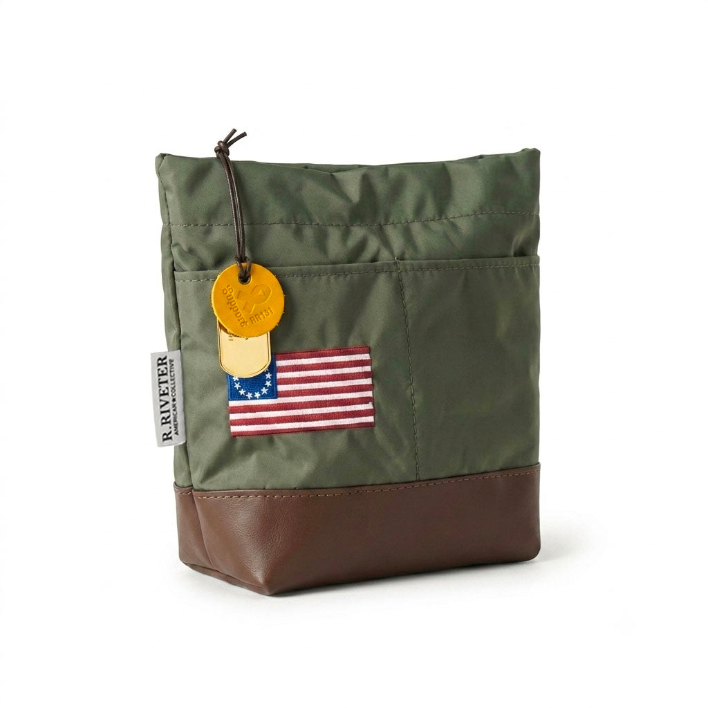 Betsy | USA 250 Fatigue Nylon + Brown Leather