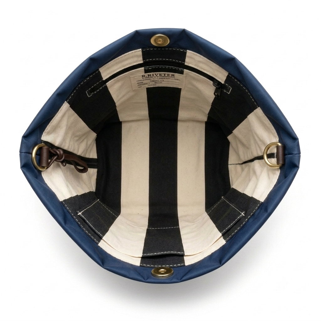 Betsy | USA 250 Navy Nylon + Brown Leather