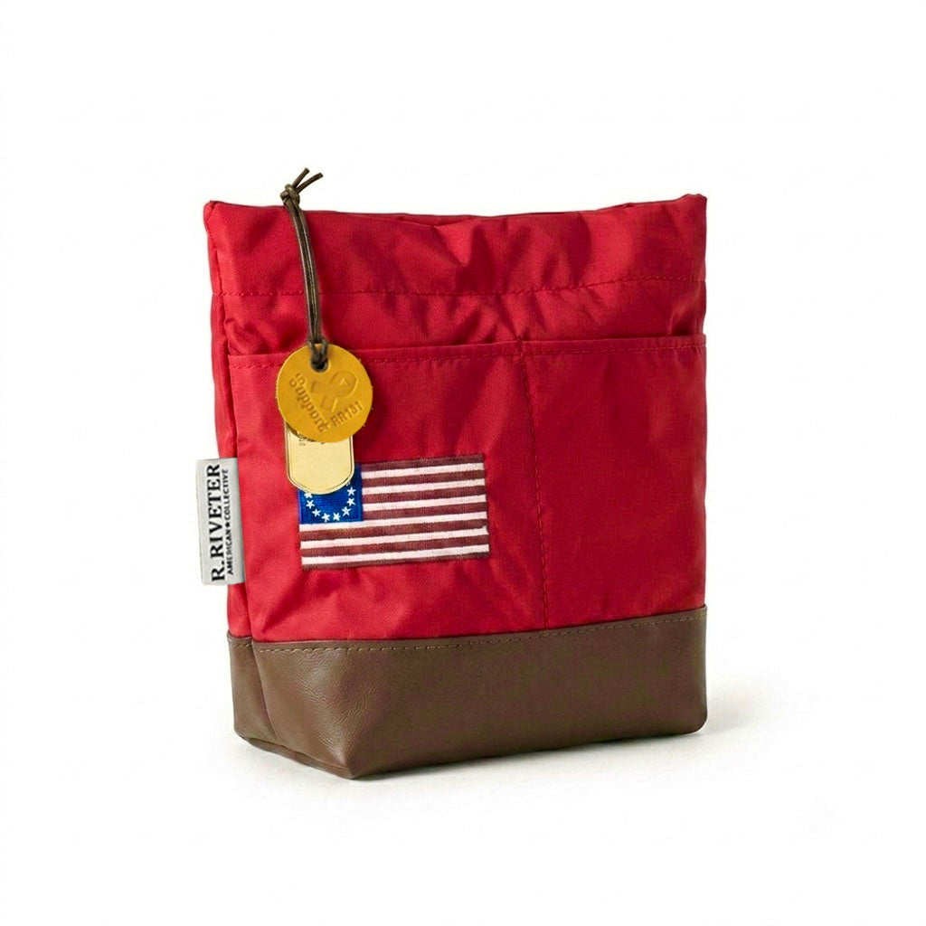 Betsy | USA 250 Red Nylon + Brown Leather