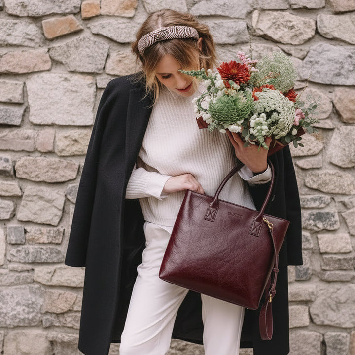 Eleanor Tote | Cherry Leather
