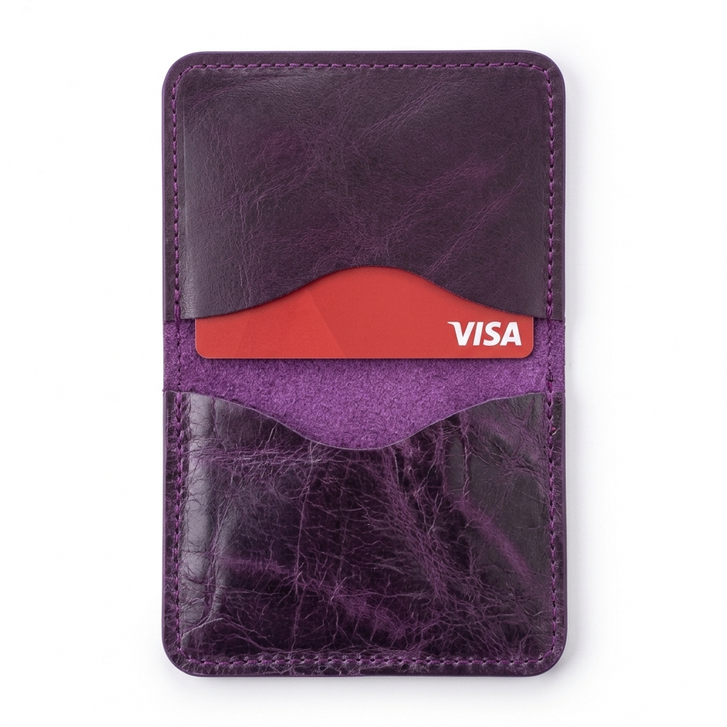 Lewis| Purple Heart Amethyst Leather
