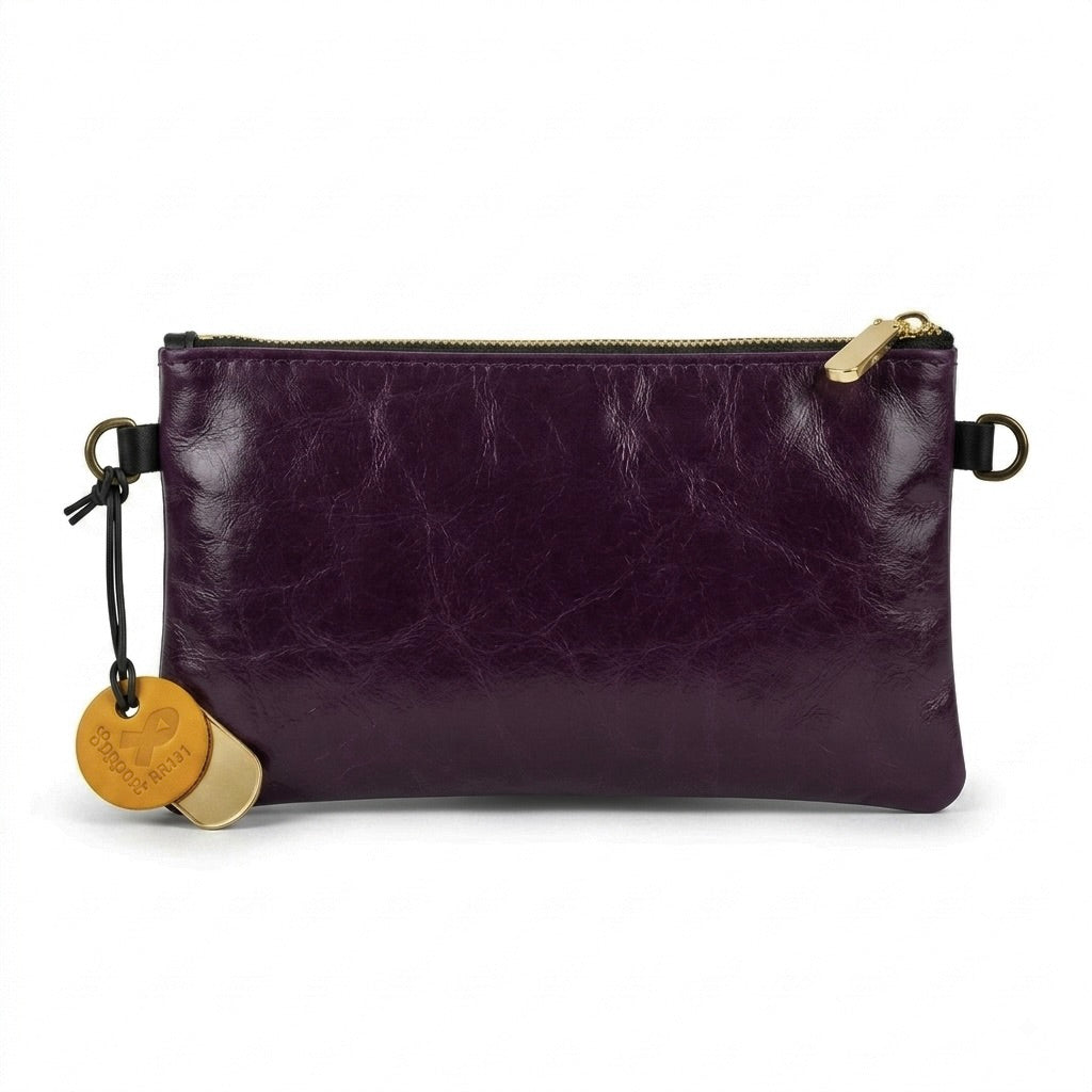 Mary Crossbody | Purple Heart Amethyst Leather
