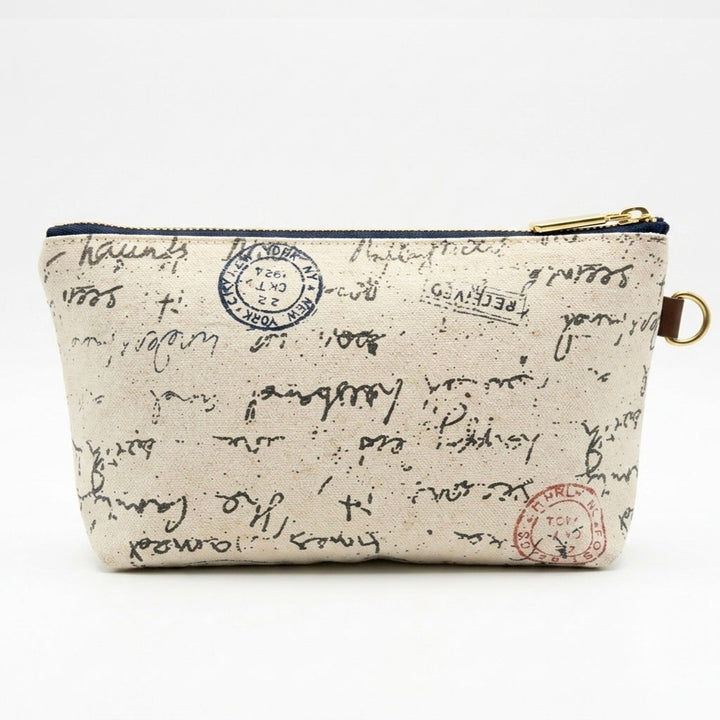 Lucy Zipper Pouch | Canvas Letters to Home Print