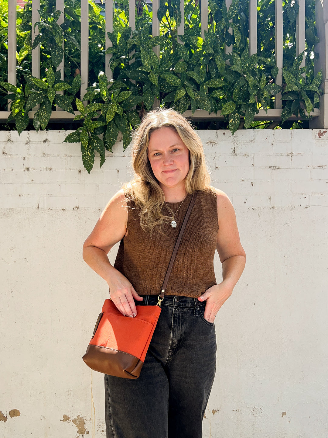 Betsy | Terracotta Canvas + Brown