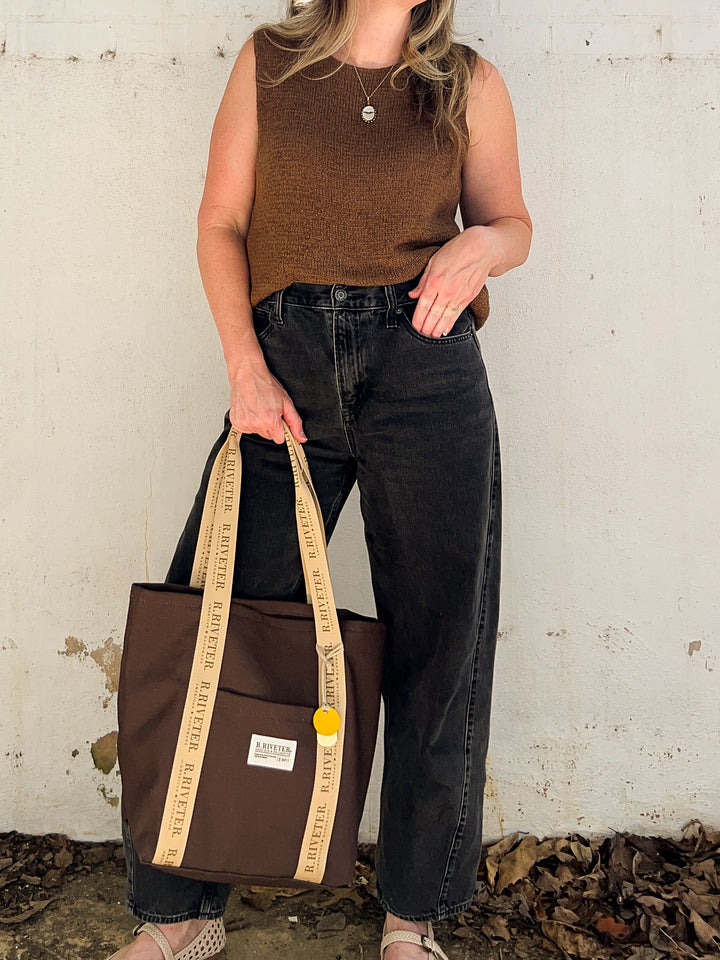 Margot Tote | Umber Brown Canvas