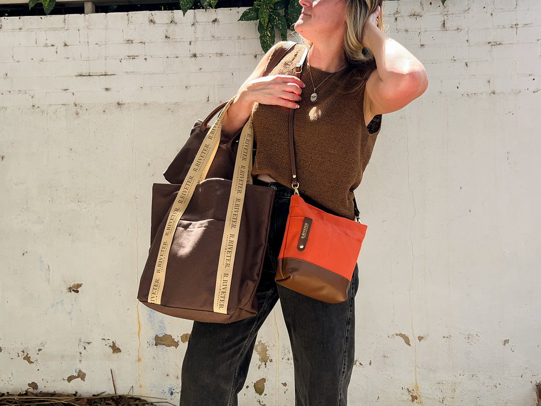 Betsy | Terracotta Canvas + Brown