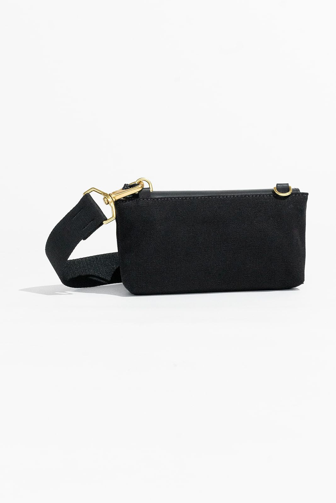 Whittle | Signature Black Canvas + Black Leather with Webbed Crossbody Strap