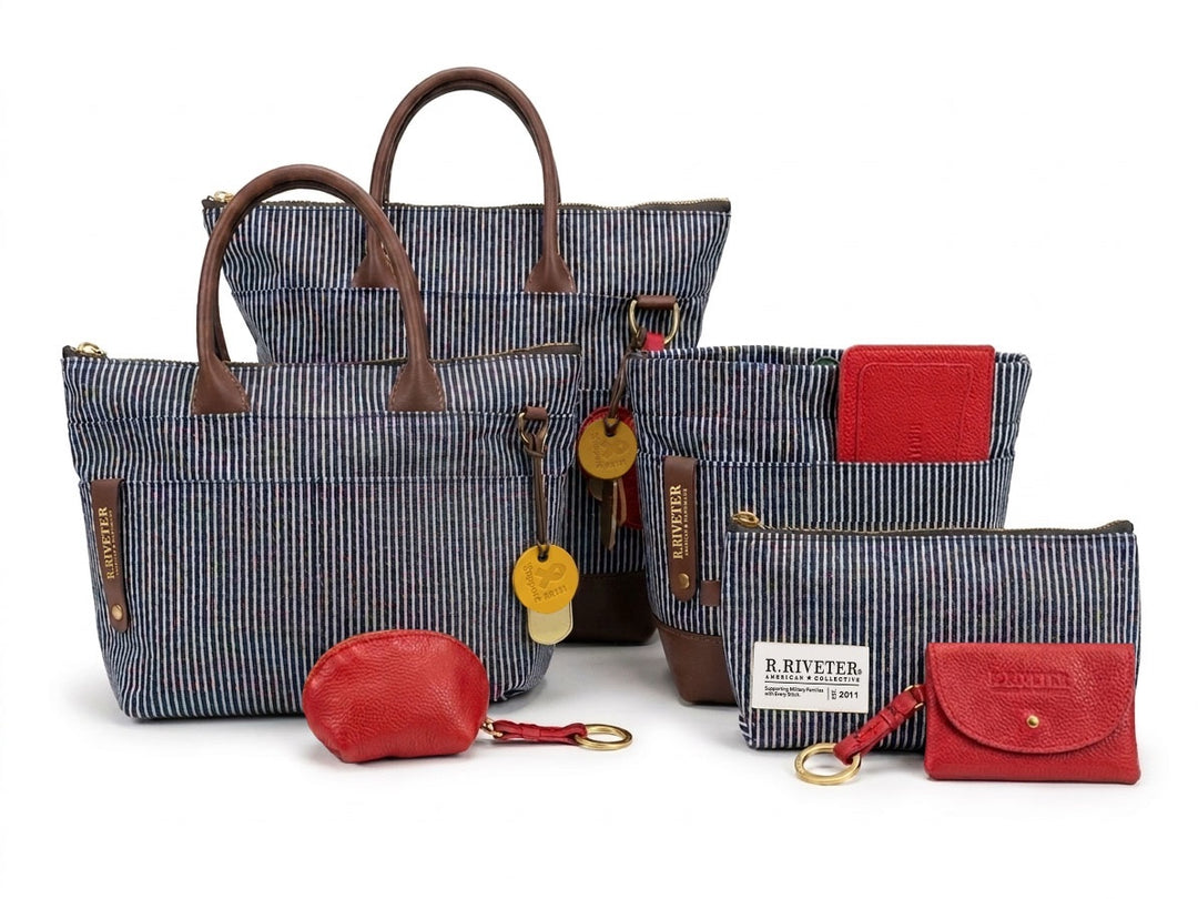 Dot + Clara Mini | Denim +Red Leather USA 250 Bundle