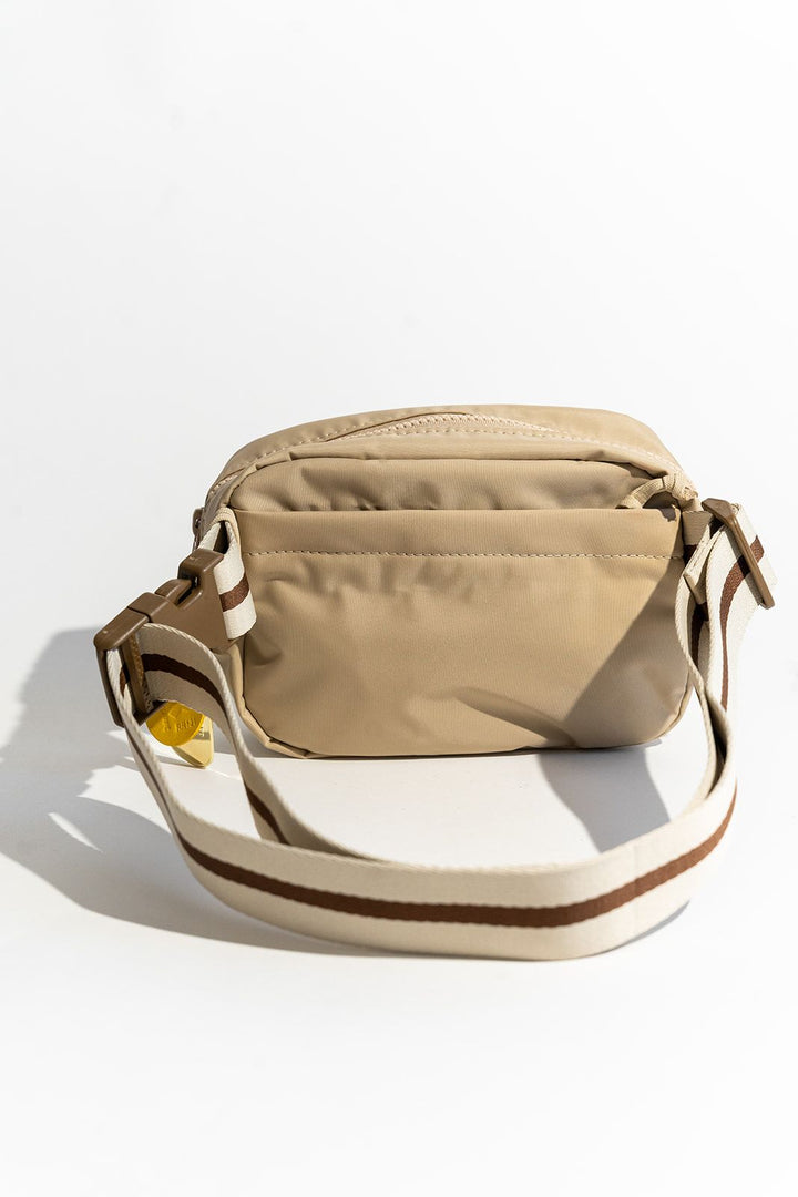 Augusta | Khaki Nylon + Neutral Stripe Webbing