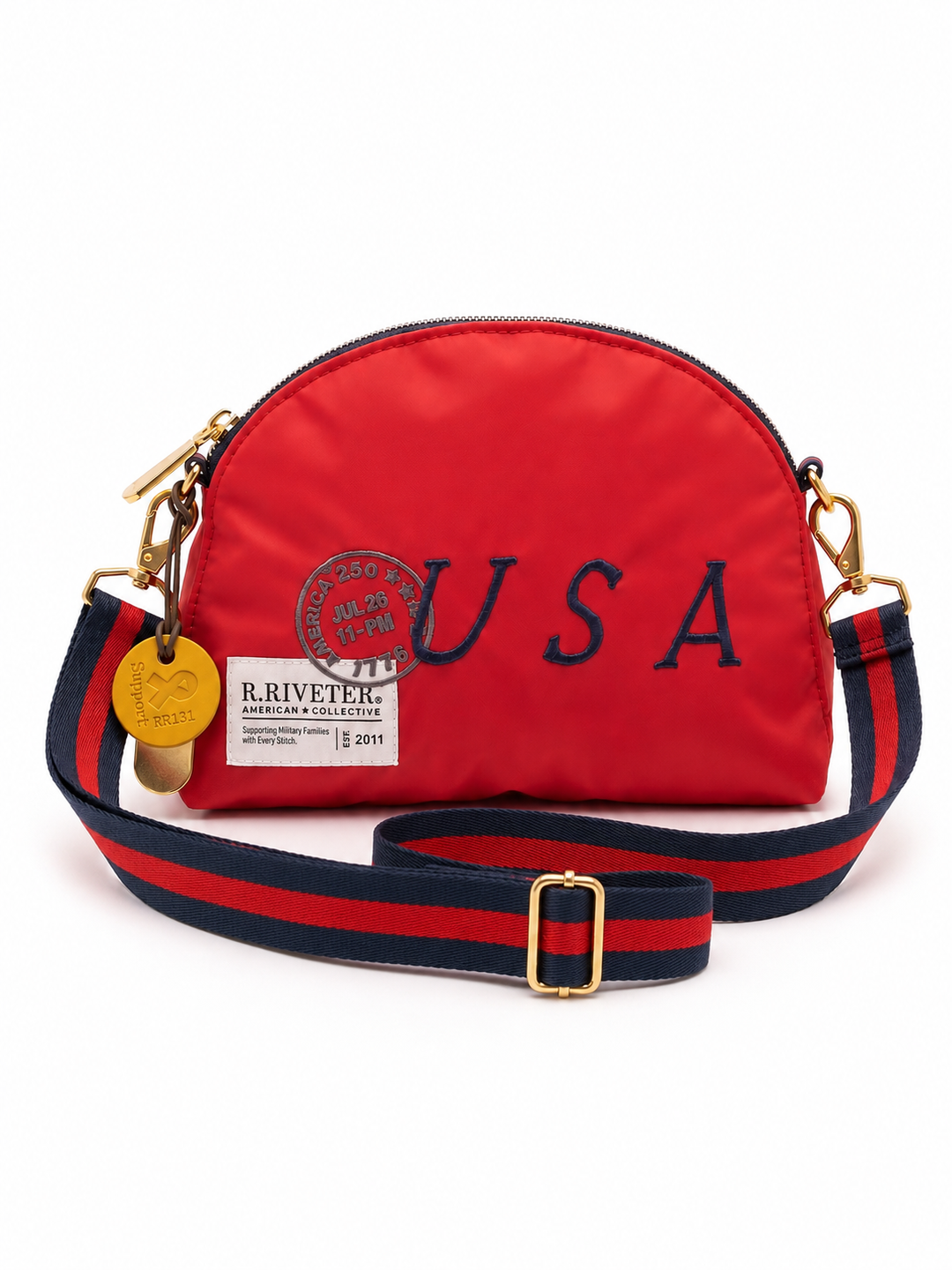 Hopper | USA 250 Red Nylon | Red & Navy Strap