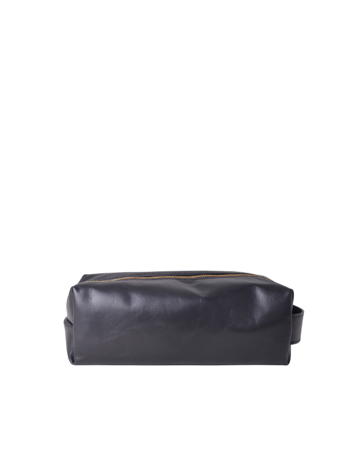 Mens Dopp Kit | Black Leather
