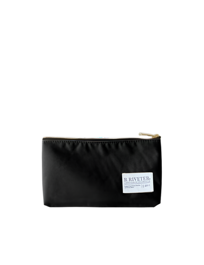 Lucy Zipper Pouch | Black Nylon – R. Riveter