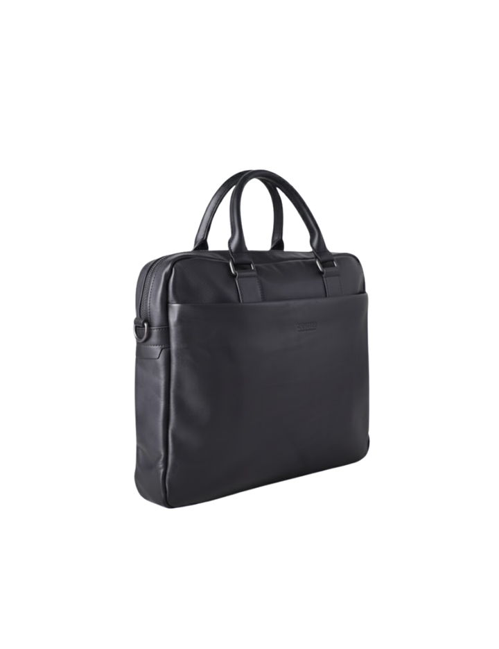 Normandy Men's Briefcase | Black Leather