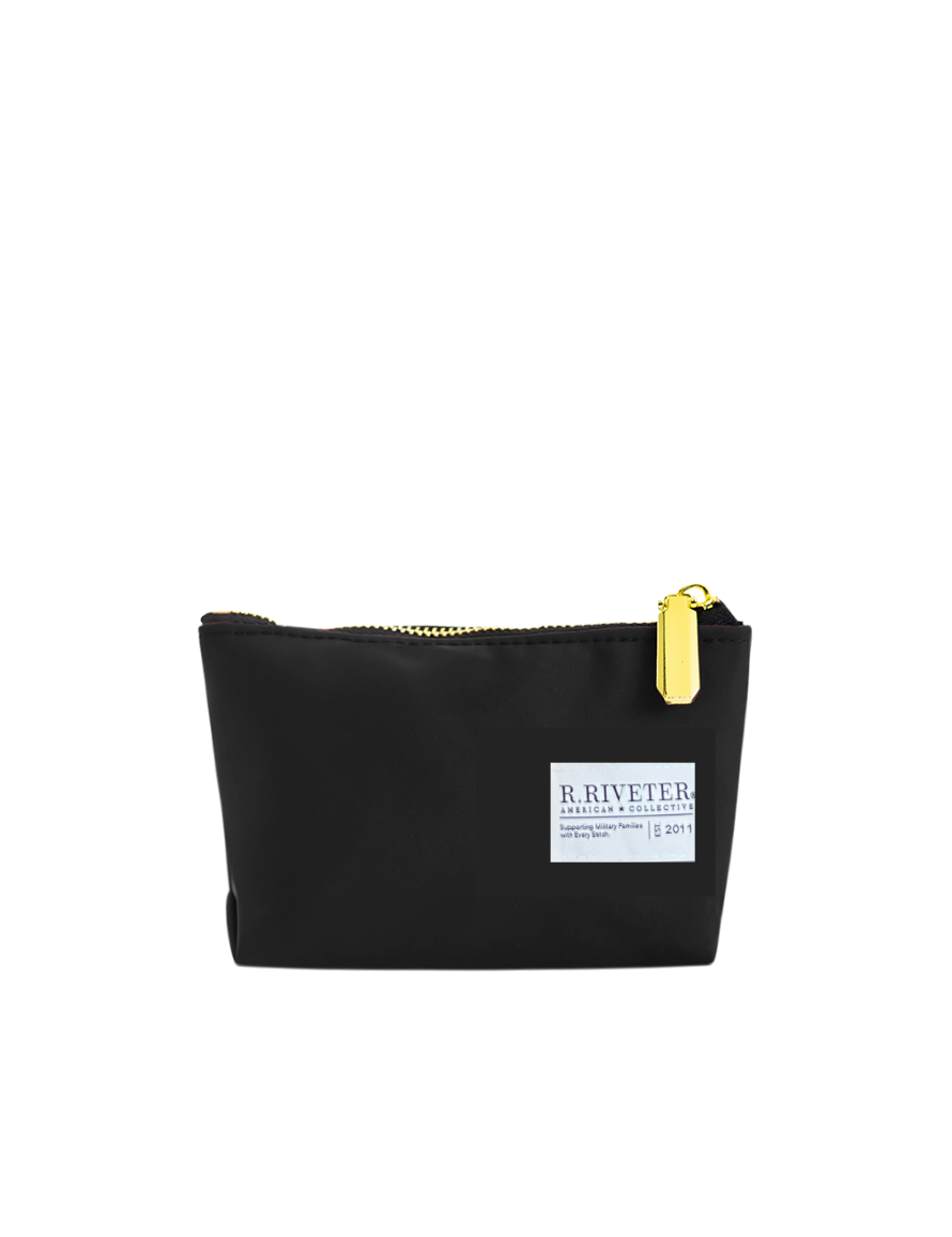 Lucy Mini Zipper Pouch | Black Nylon