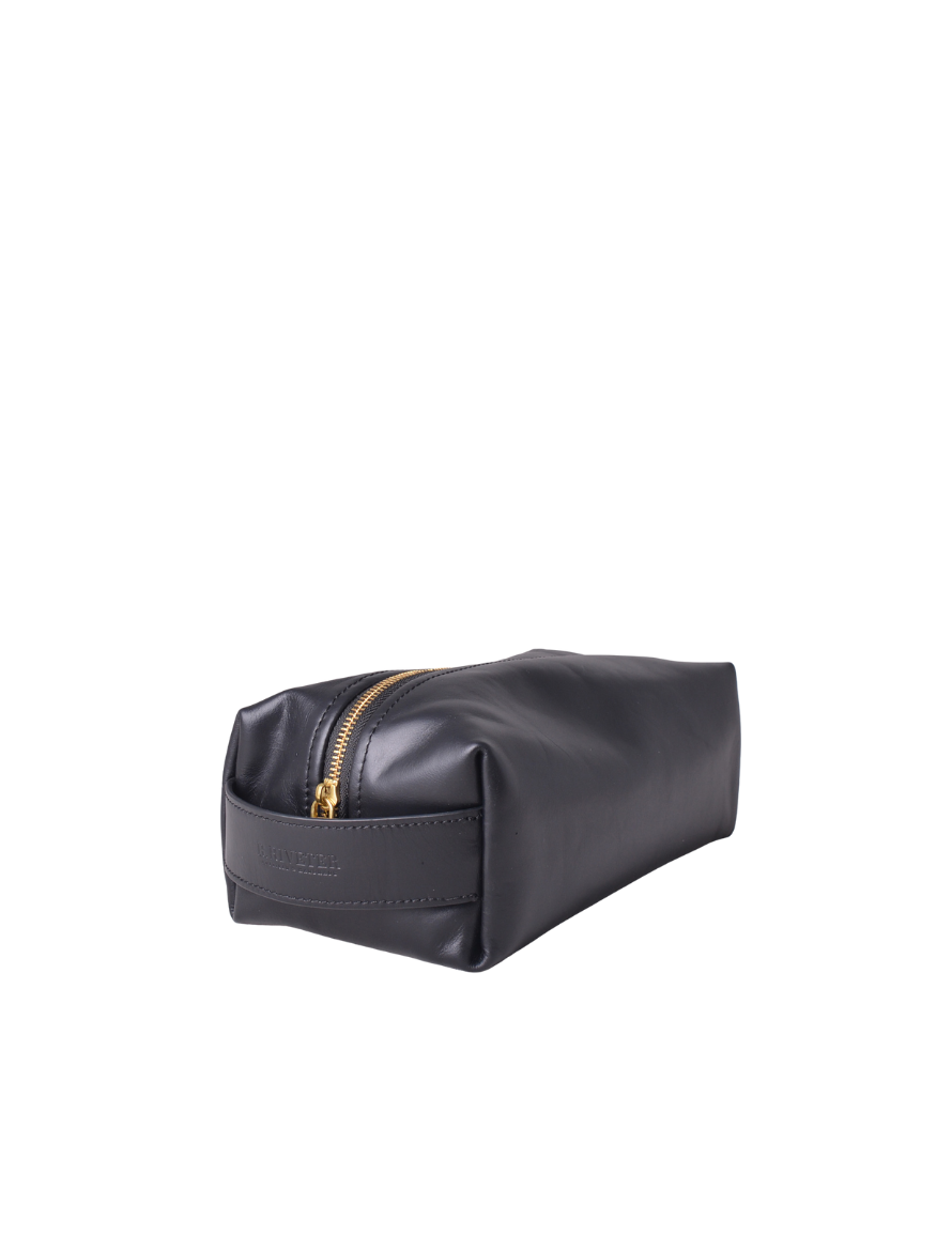 Mens Dopp Kit | Black Leather