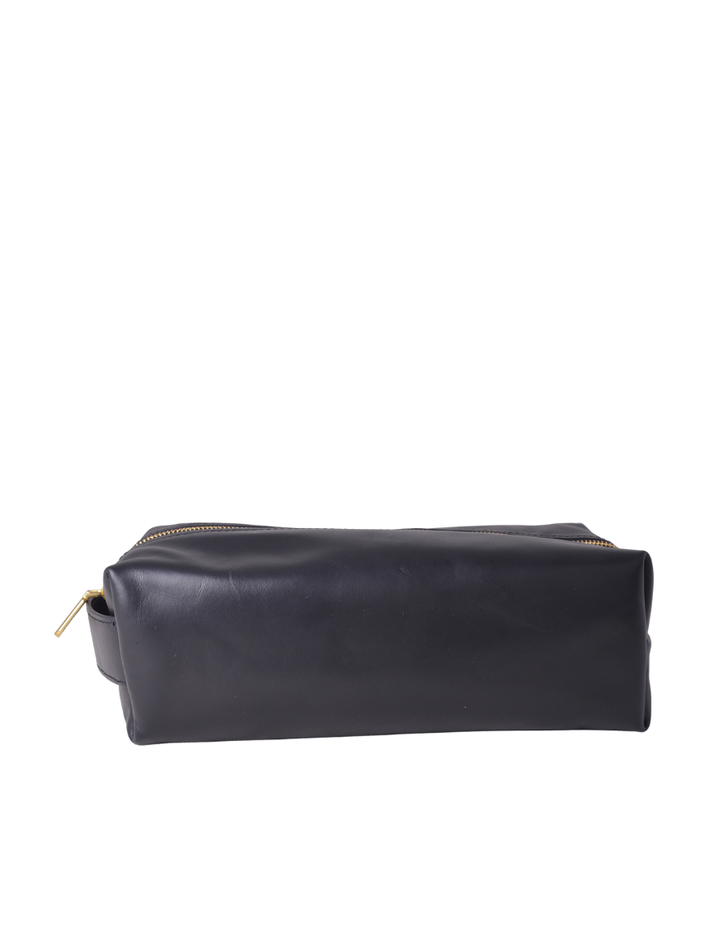 Mens Dopp Kit | Black Leather