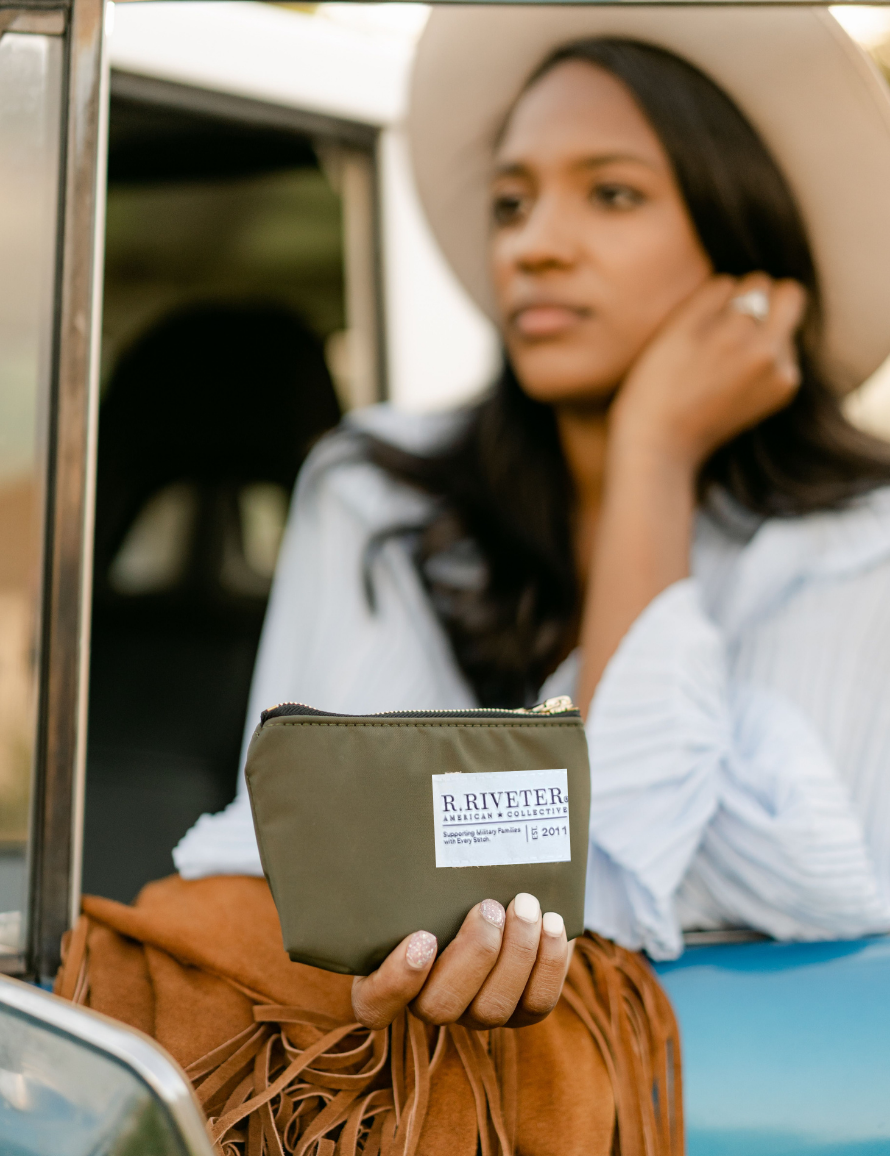 Lucy Mini Zipper Pouch | Fatigue Nylon