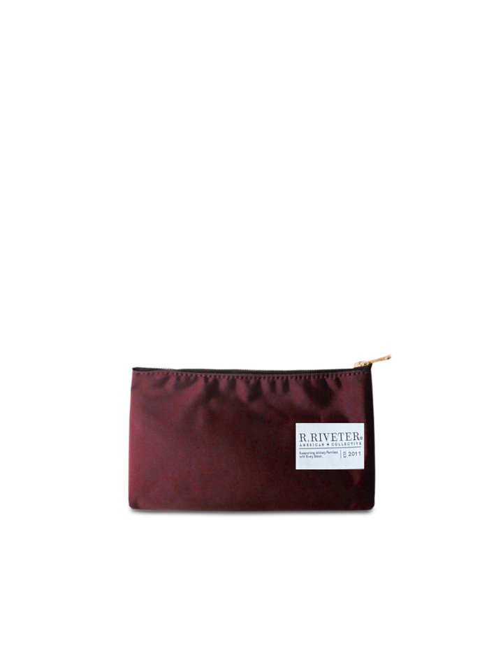 Lucy Zipper Pouch | Wine Nylon
