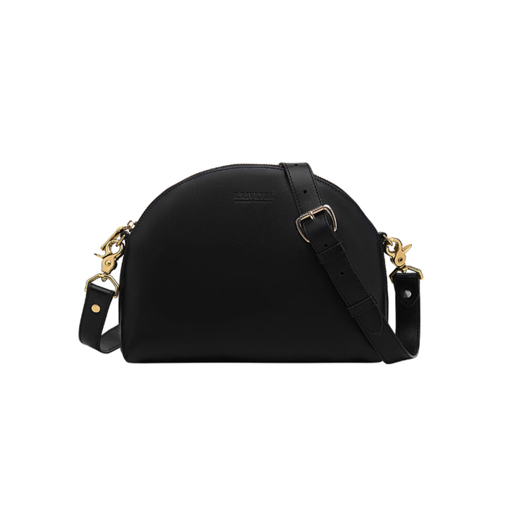 Hopper Crossbody Bag | Matte Black Leather